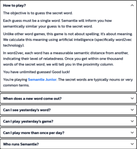 Semantle JR Answer August 15 , 2025