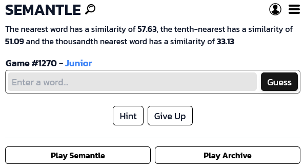 Semantle JR Answer November 13 2025